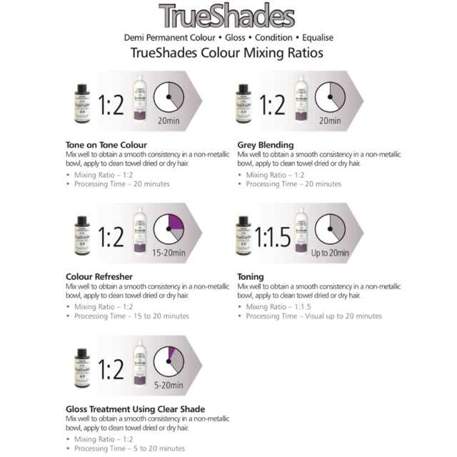 Hi Lift True Shades Demi Permanent Colour 75ml *Choose colour