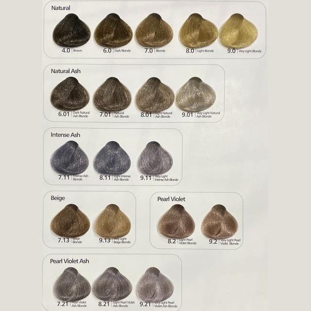 Hi Lift True Shades Demi Permanent Colour - Colour Chart