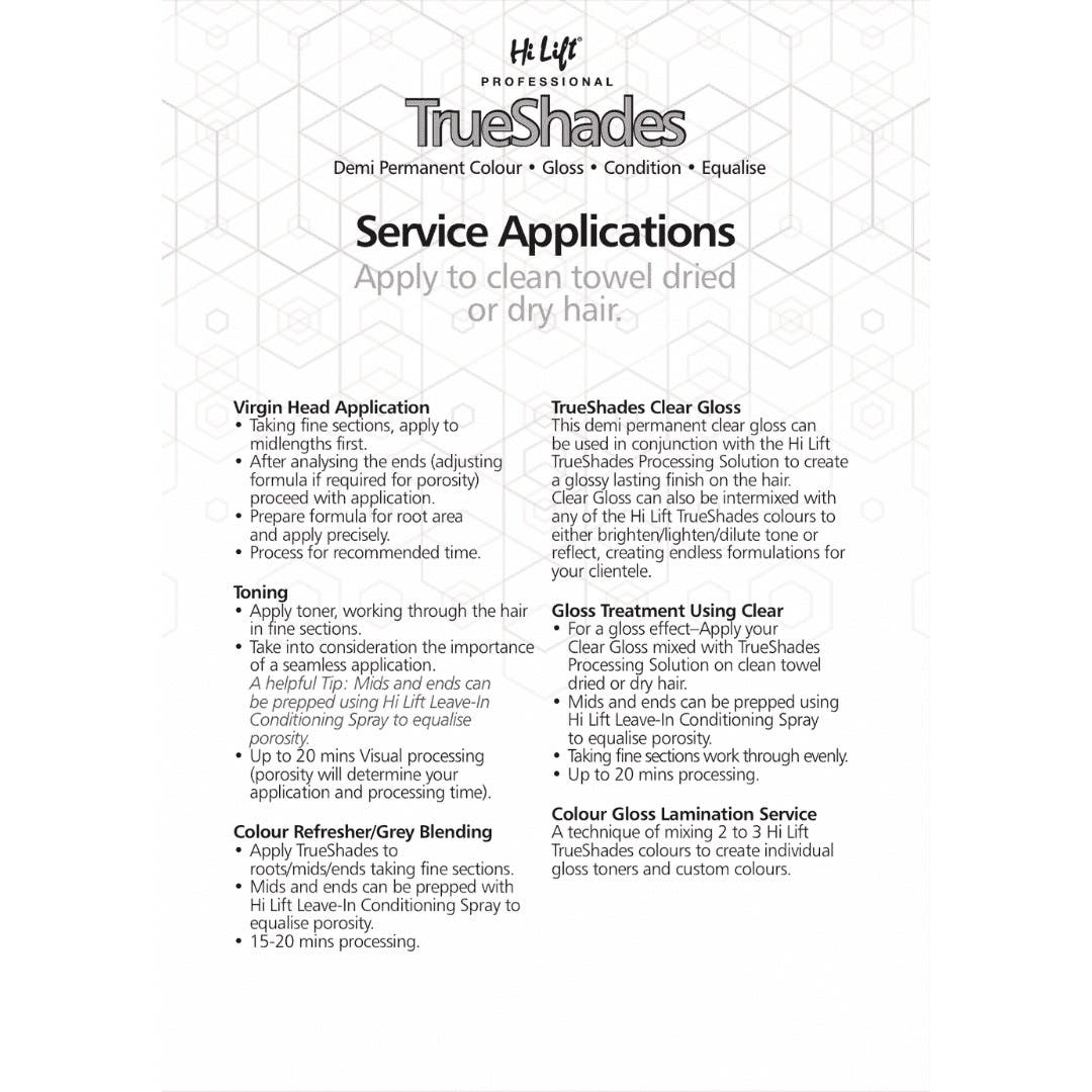 Hi Lift TrueShades Processing Solution 1L