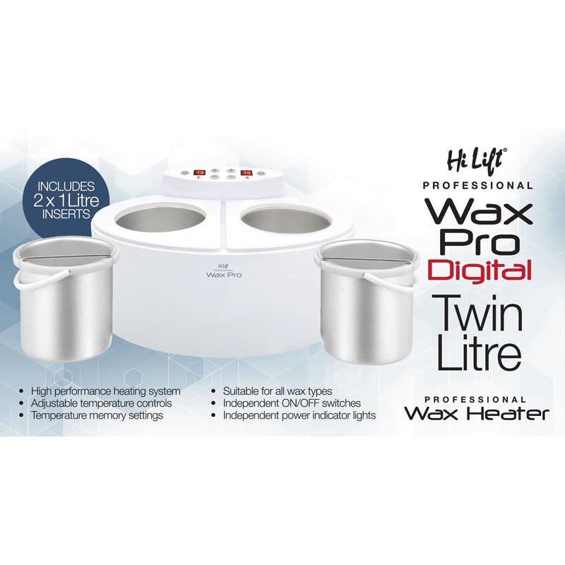 Hi Lift Wax Pro DIGITAL Twin Litre Wax Pots - WAXPROT2