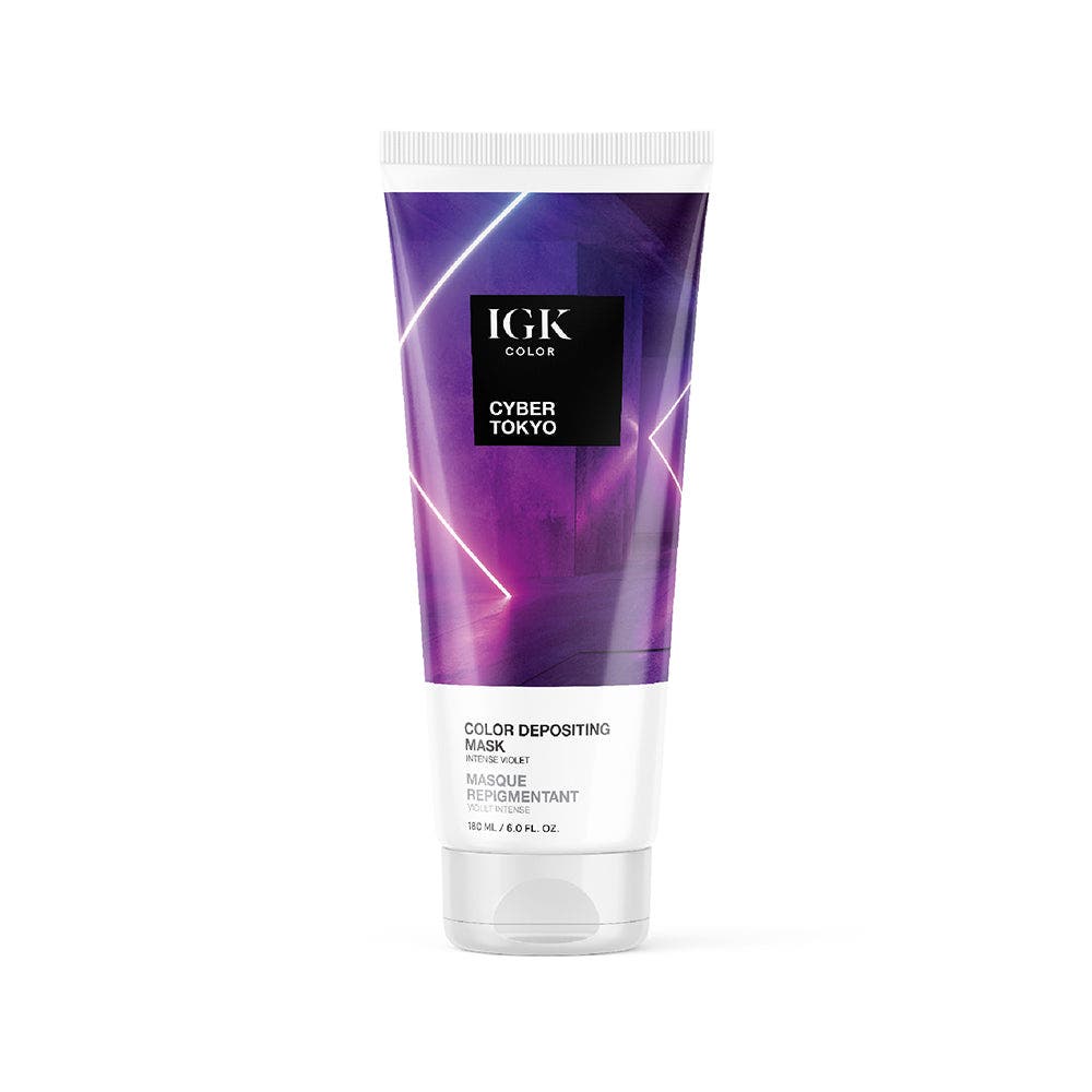 IGK Color Depositing Mask 180ml - Cyber Tokyo Intense Violet