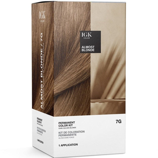 IGK Permanent Hair Color Kit - Almost Blonde 7G Dark Golden Blonde