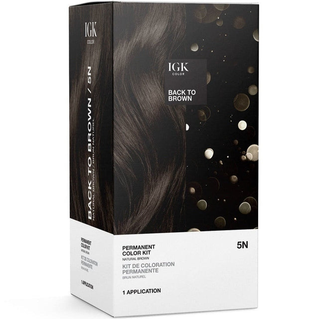 IGK Permanent Hair Color Kit - Back to Brown 5N Natural Brown