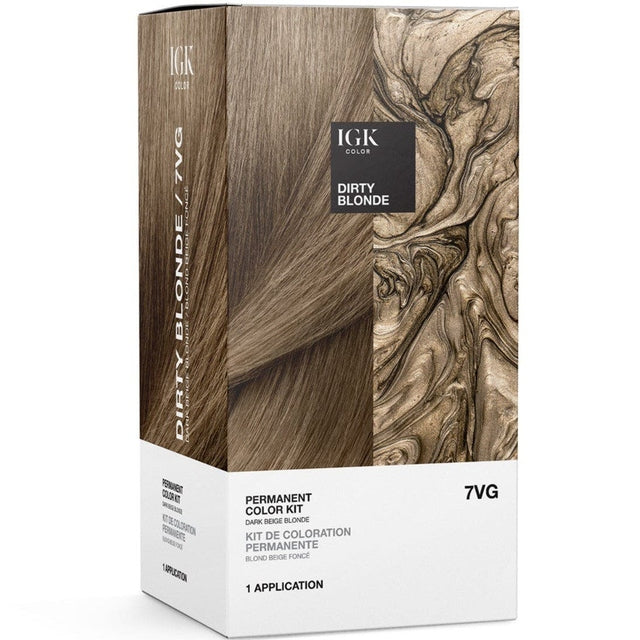IGK Permanent Hair Color Kit - Dirty Blonde 7VG Dark Beige Blonde
