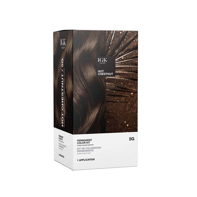 IGK Permanent Hair Color Kit - Hot Chestnut 5G Warm Golden Brown