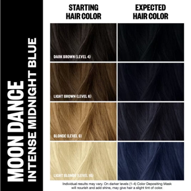 IGK Permanent Hair Color Kit - Moon Dance 1B Darkest Blue Black