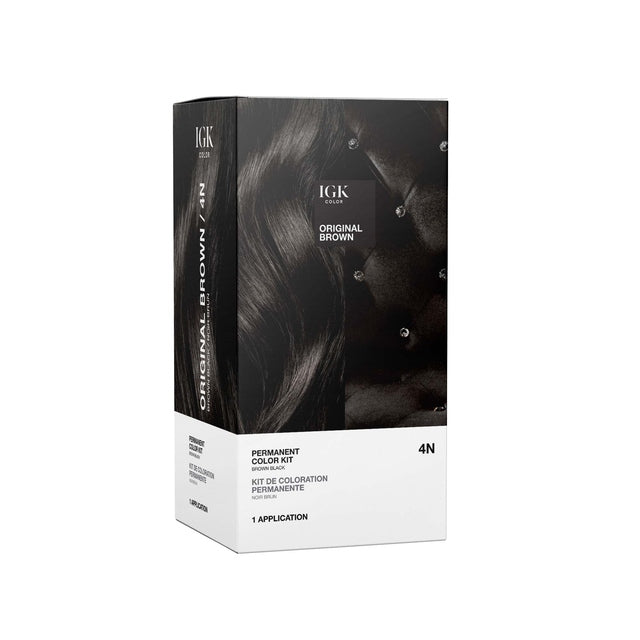 IGK Permanent Hair Color Kit - Original Brown 4N Brown Black