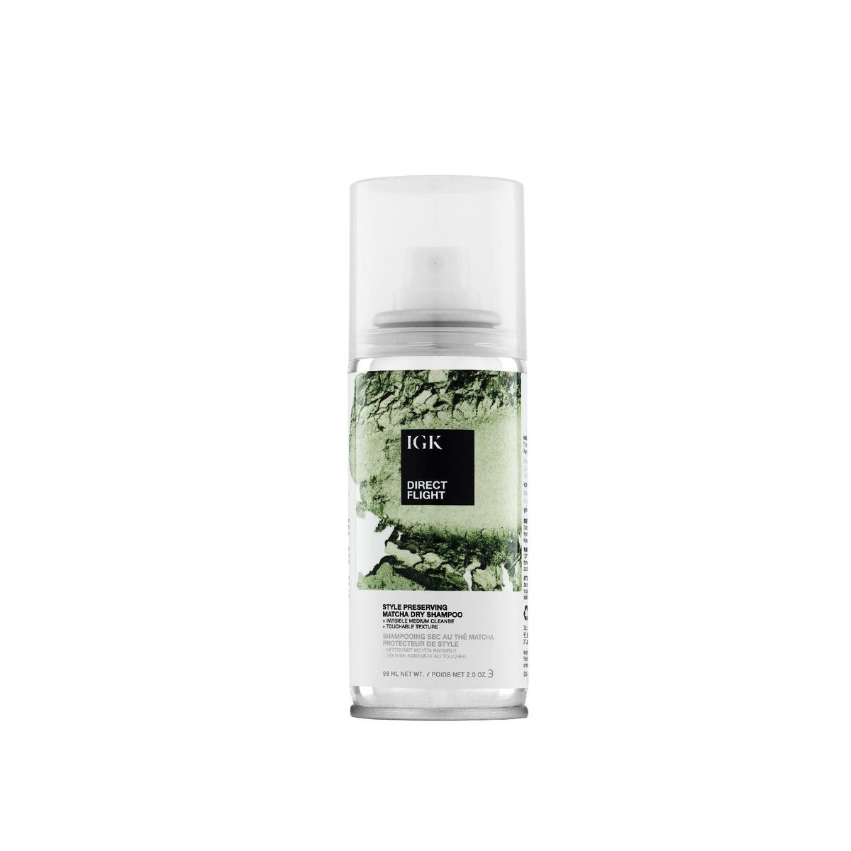 IGK DIRECT FLIGHT Style Preserving Matcha Dry Shampoo - Travel size 98ml