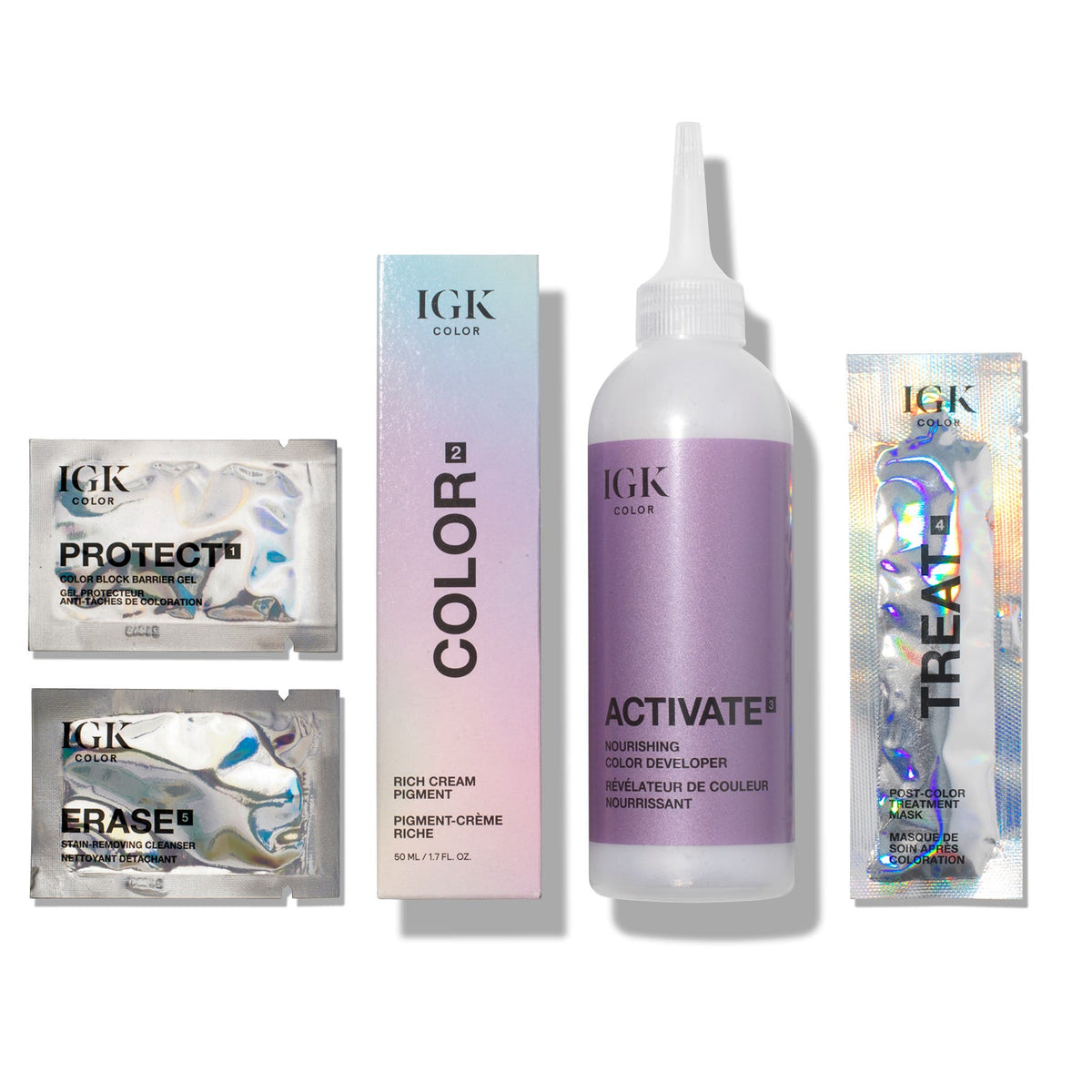 IGK Permanent Hair Color Kit - Olsens 9GB (Light Beige Blonde)