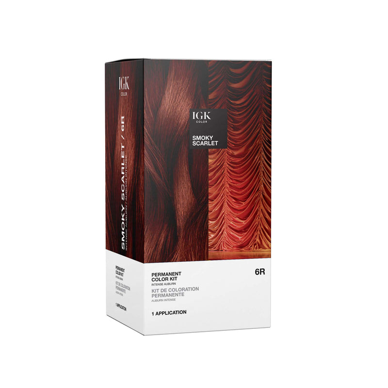 IGK Permanent Hair Color Kit - Smoky Scarlet 6R (Intense Auburn)