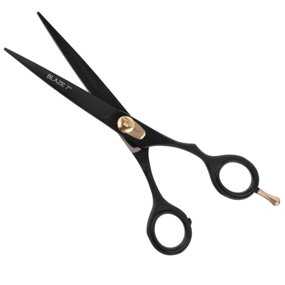 Iceman Blaze Black Offset Hairdressing Scissors w/ Storage Bag