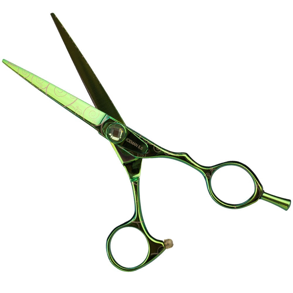 Iceman Bling Scissors - Emerald 5.5in Scissors Swirl 171755