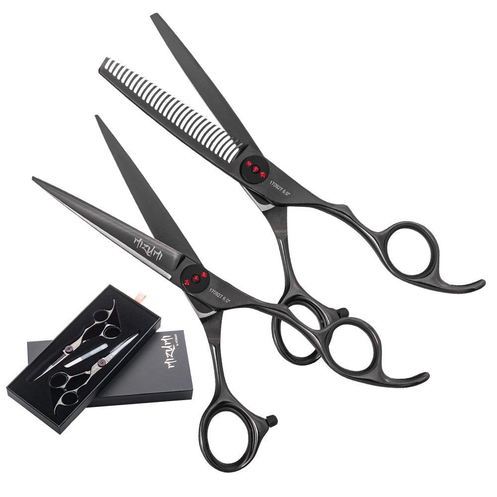 Iceman Mizumi Senshi 6” Hairdressing Scissors Thinner Set - Black 170927
