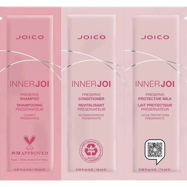 Inner Joi Preserve Trio Foil Shampoo, Conditioner & Protective Milk