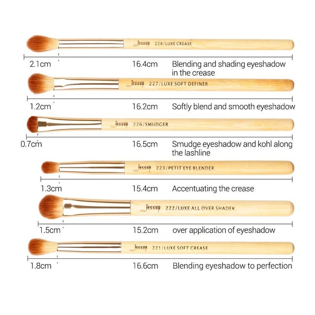 Jessup Premium Synthetic Makeup Brushes set 25pcs - Bamboo Handle