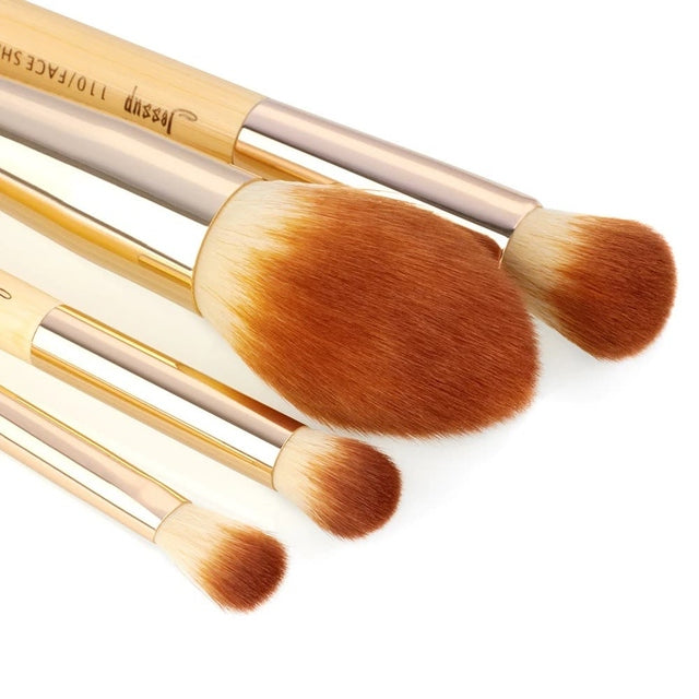 Jessup Premium Synthetic Makeup Brushes set 25pcs - Bamboo Handle