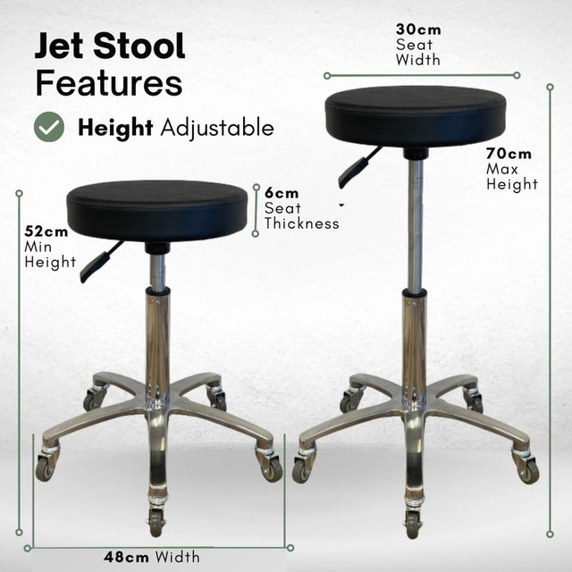 Jet Stool Upholstery Chrome Base