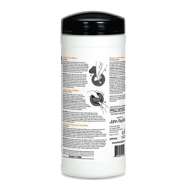 John Paul Pet Body & Paw Pet Wipes 45 Pack