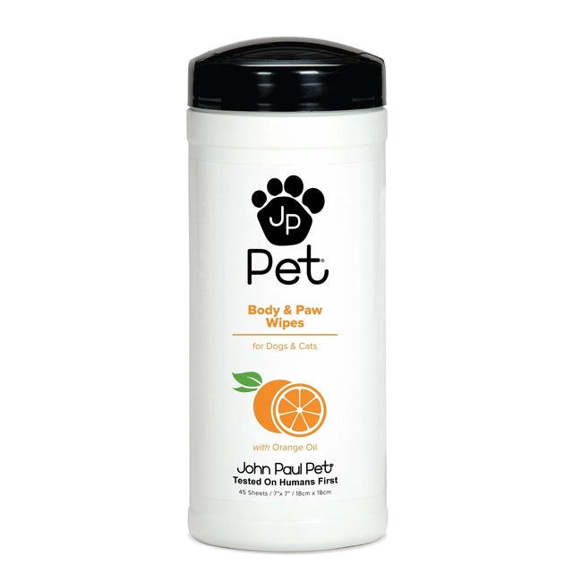 John Paul Pet Body & Paw Pet Wipes 45 Pack