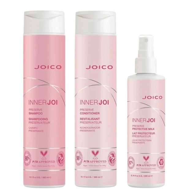 Joico InnerJoi Trio - Preserve Shampoo, Conditioner & Protective Milk