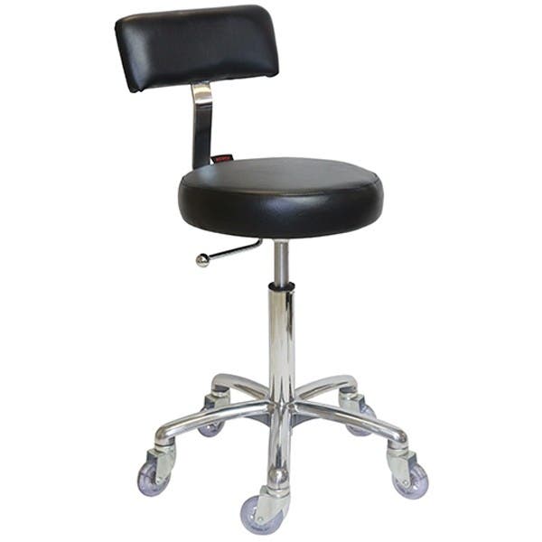 Joiken Sprint Black Cutting Stool - Chrome Base