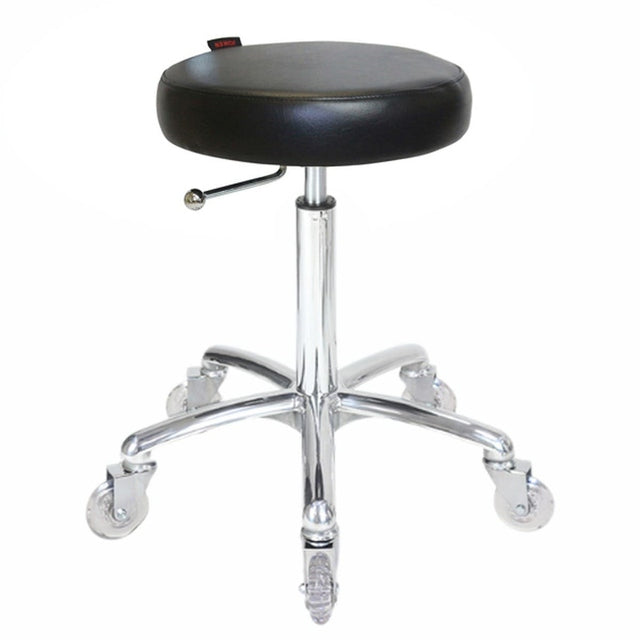 Joiken Turbo Cutting Stool - Chrome Base, Clear Wheel