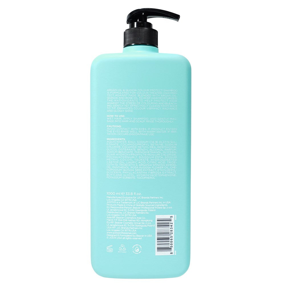 JustK Colour Protect + Argan Oil + Quinoa Shampoo 1L