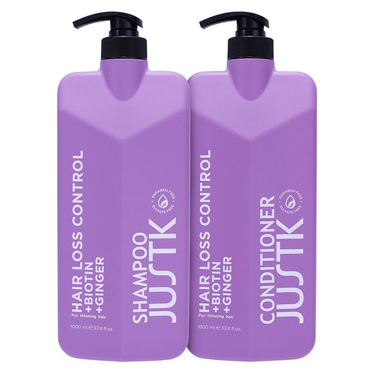 JustK Hair Loss Control + Biotin + Ginger Shampoo & Conditioner DUO 1L