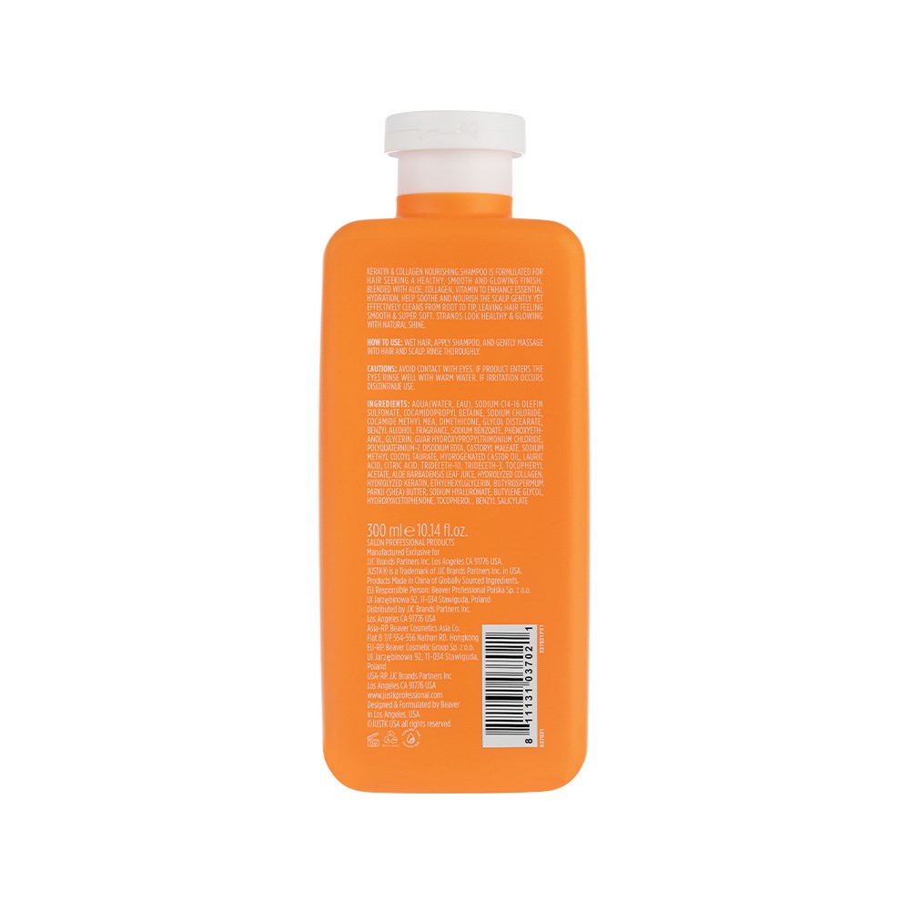 JustK Nourishing + Keratin + Collagen Shampoo 300ml