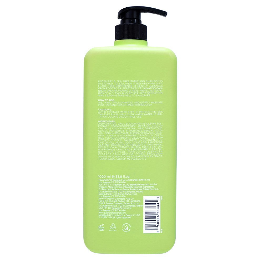 JustK Purifying + Tea Tree + Rosemary Shampoo 1L