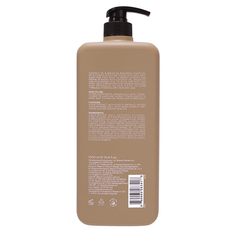 JustK Repairing + Coconut Oil + Argan Oil Conditioner 1L