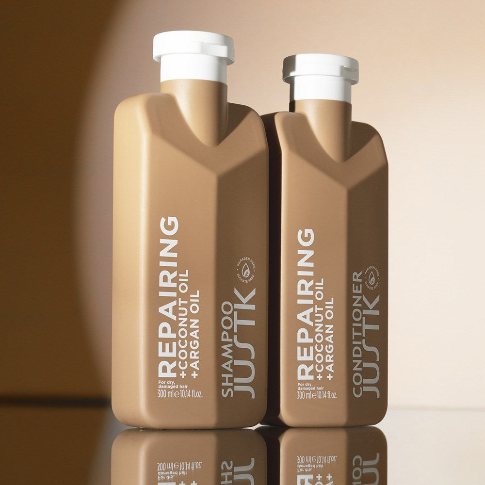 JustK Repairing + Coconut Oil + Argan Oil Shampoo & Conditioner DUO 300ml