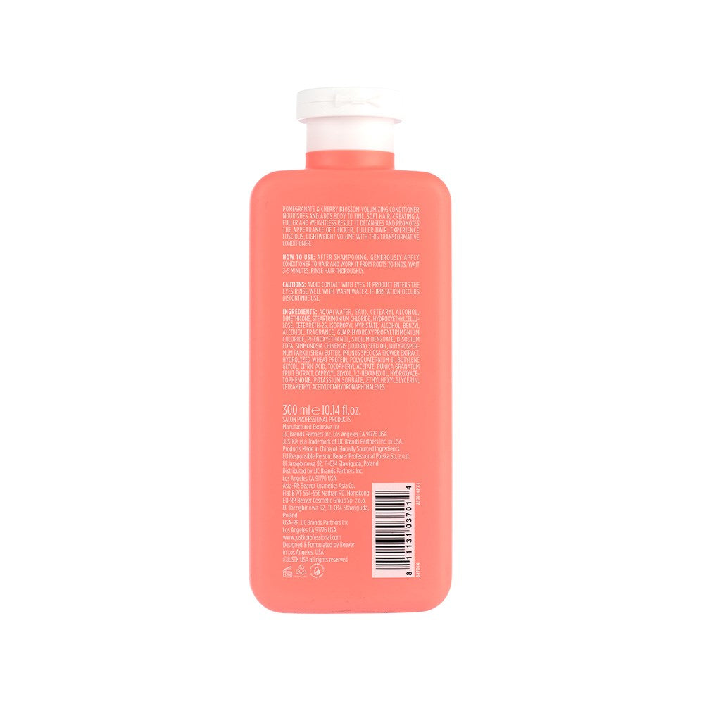 JustK Volumising + Pomegranate + Cherry Blossom Shampoo & Conditioner DUO 300ml