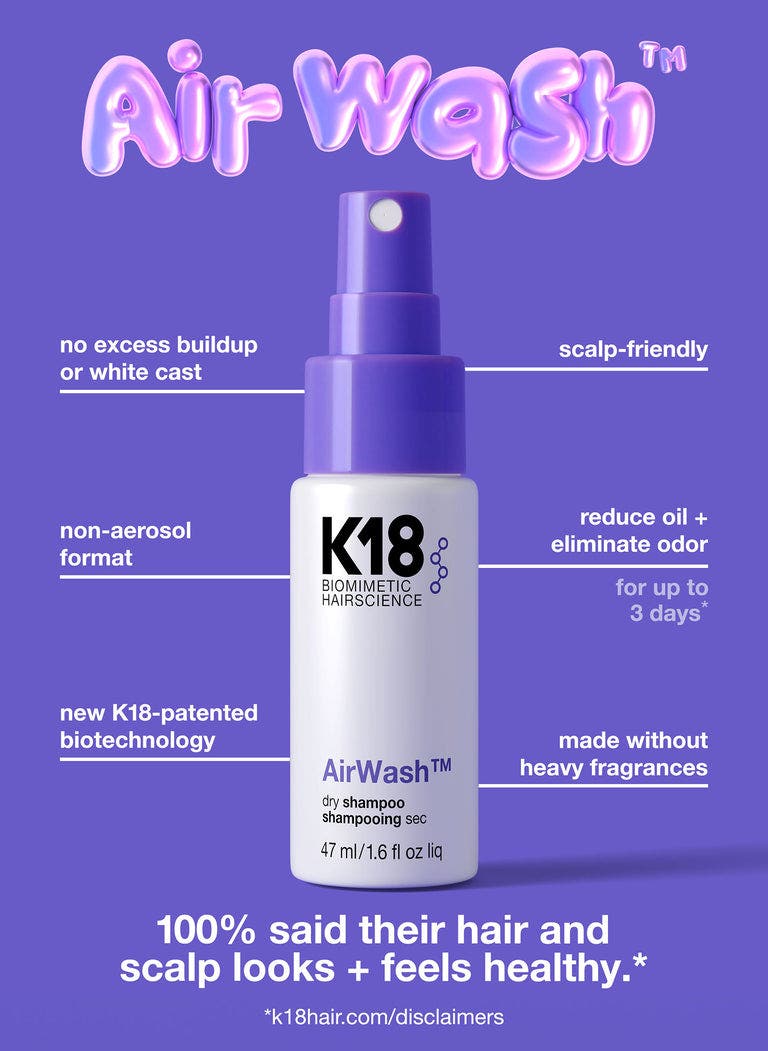 K18 AirWash Dry Shampoo - Travel size 47ml
