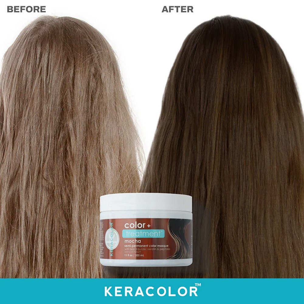 Keracolor Color+Treatment Semi-Permanent Colour Hair Masque 325ml - Mocha