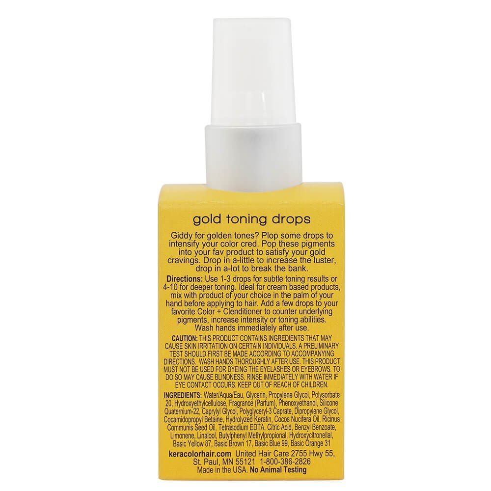 Keracolor Gold Toning Drops for Warm Blonde Tones 60ml