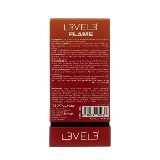 L3VEL3 Eau de Parfum Fragrance 100ml - Flame