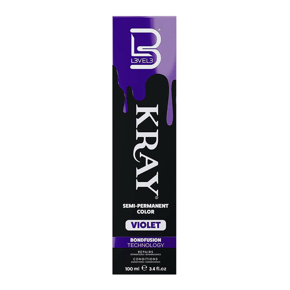 L3VEL3 Kray Semi Permanent Hair Colour 100ml - Violet