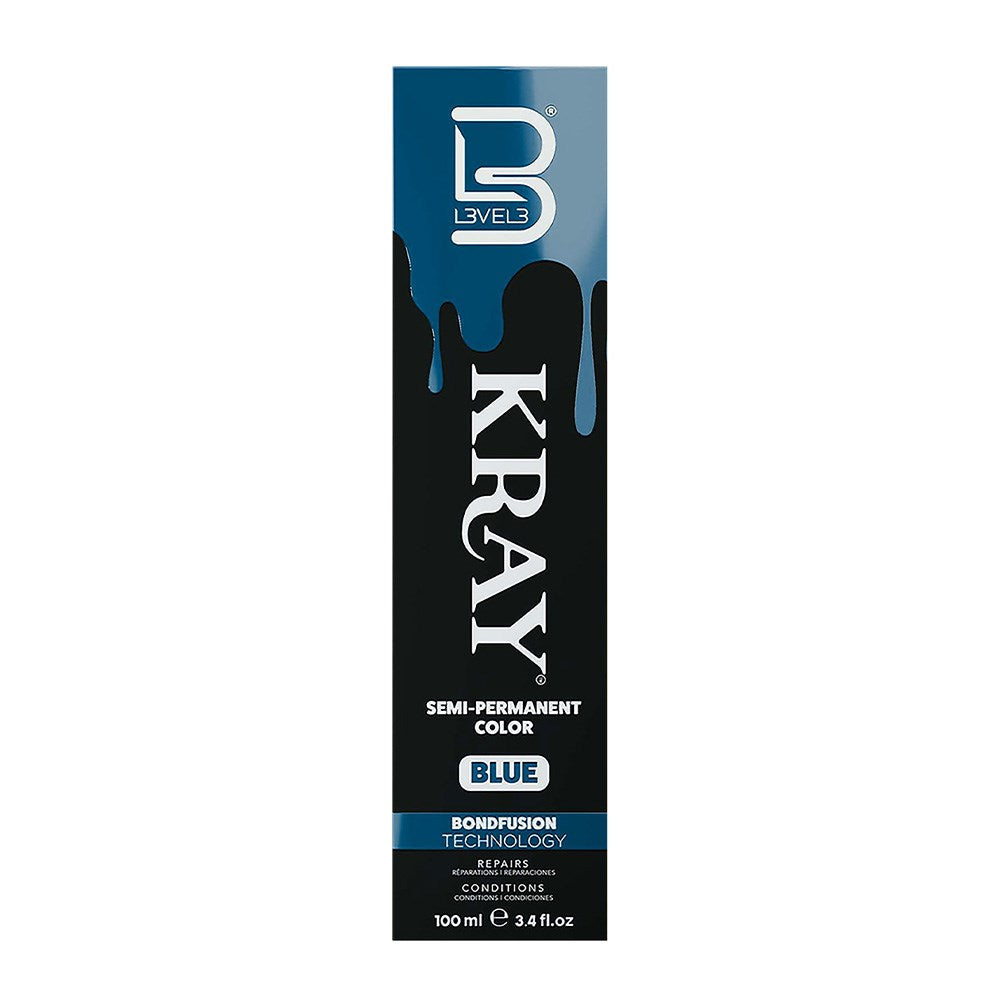 L3VEL3 Kray Semi Permanent Hair Colour 100ml - Blue