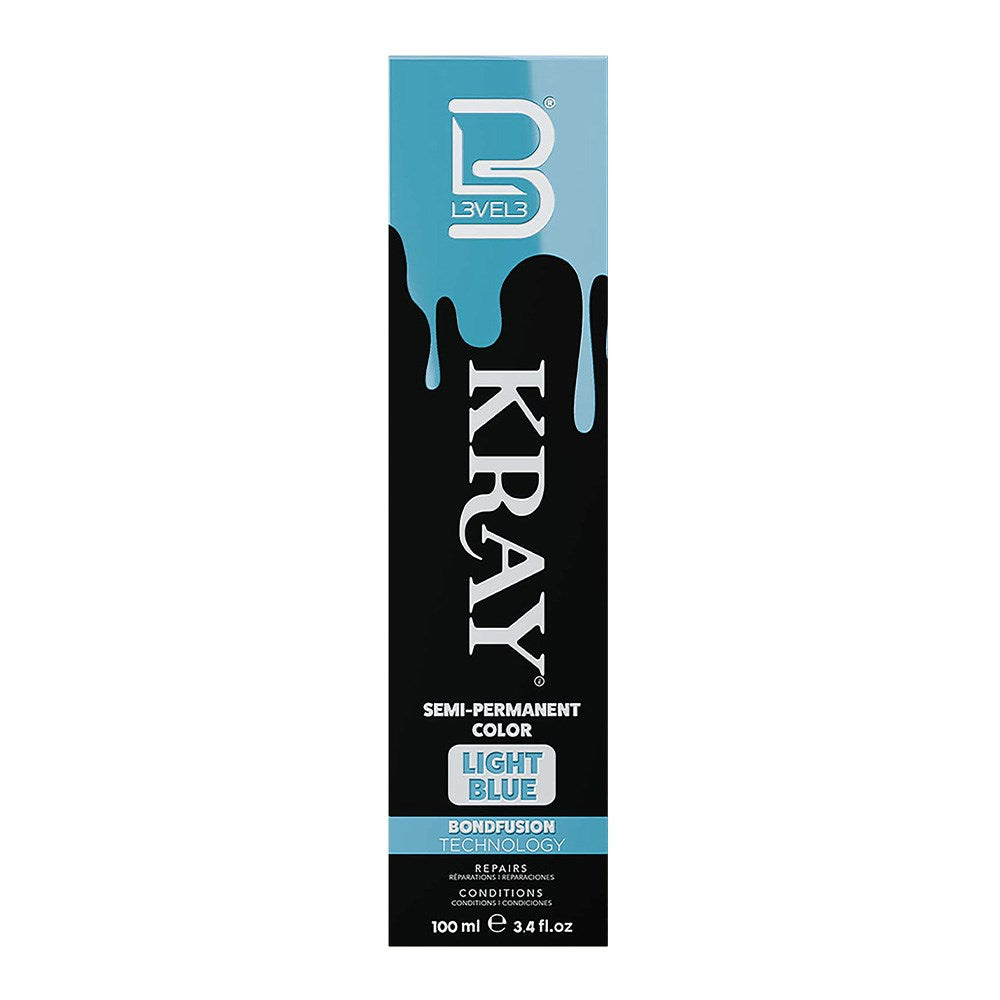 L3VEL3 Kray Semi Permanent Hair Colour 100ml - Light Blue