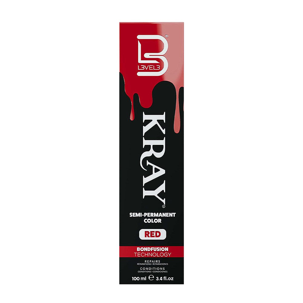 L3VEL3 Kray Semi Permanent Hair Colour 100ml - Red