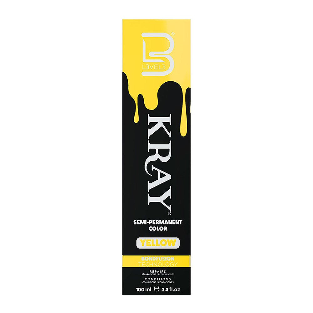 L3VEL3 Kray Semi Permanent Hair Colour 100ml - Yellow