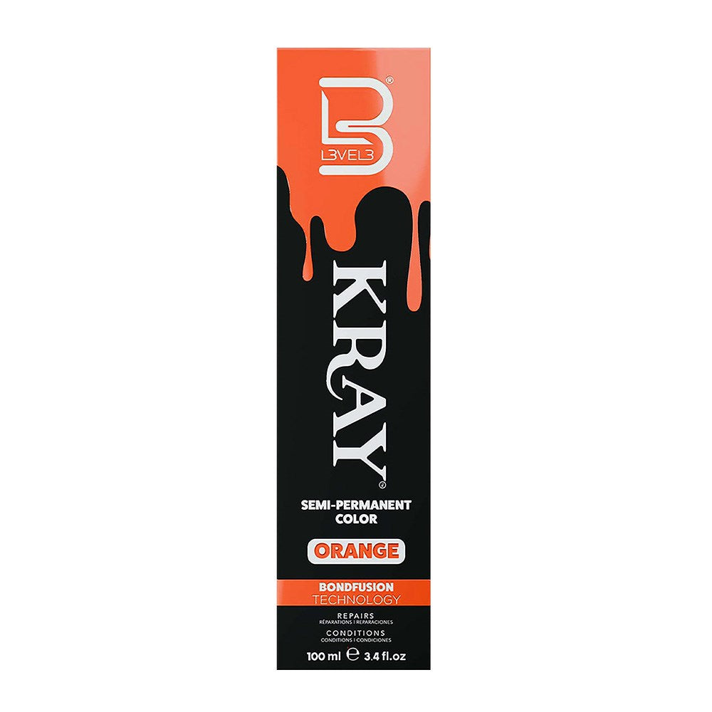 L3VEL3 Kray Semi Permanent Hair Colour 100ml - Orange