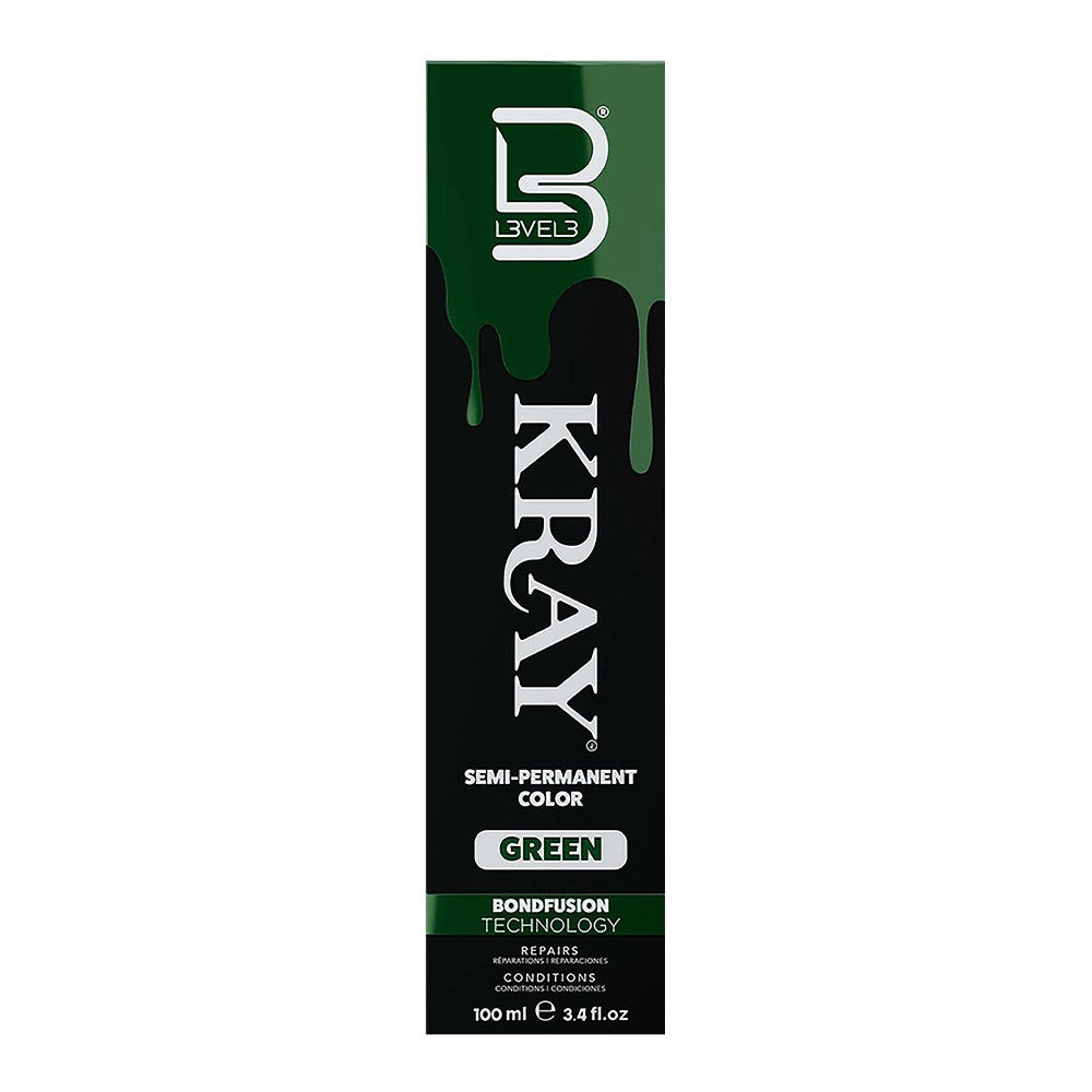 L3VEL3 Kray Semi Permanent Hair Colour 100ml - Green