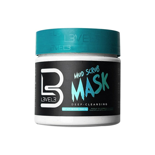 L3VEL3 Mud Scrub Mask, Deep-cleansing Facial Mask 500ml