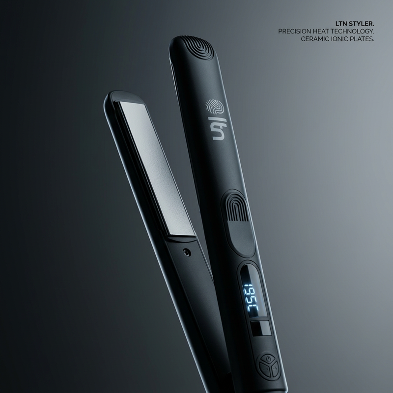 LTN Original Hair Straightener 1" 25mm + Heat-Resistant Roll Mat Bag | Pro Styler by Anthony Nader | Adjustable Temp, Travel-Ready