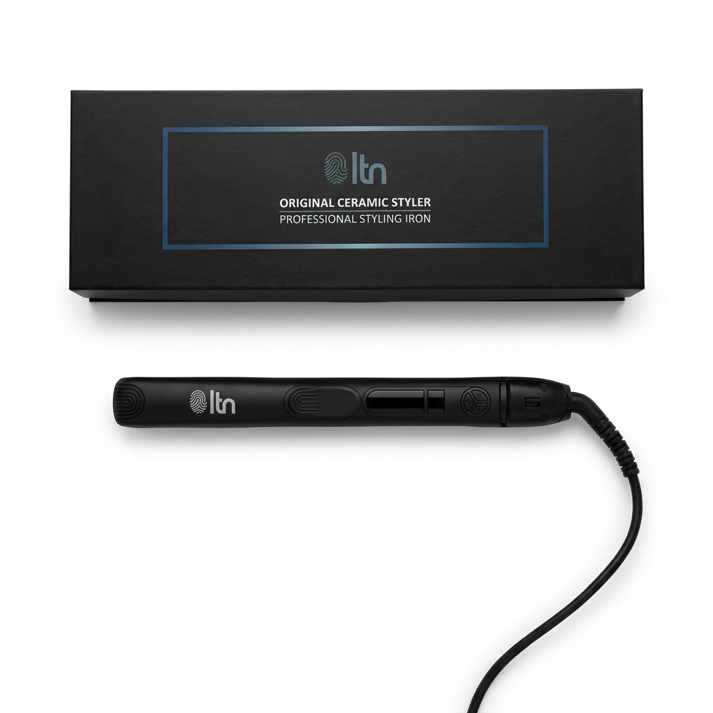 LTN Original Hair Straightener 1" 25mm + Heat-Resistant Roll Mat Bag | Pro Styler by Anthony Nader | Adjustable Temp, Travel-Ready