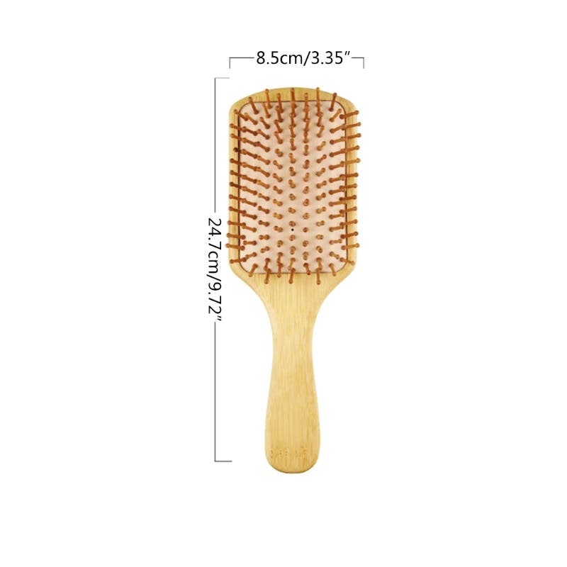 Large Bamboo Paddle Brush - Natural/Nude Cushion