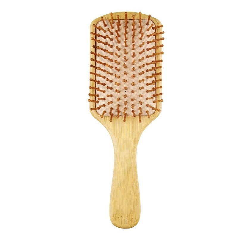 Large Bamboo Paddle Brush - Natural/Nude Cushion