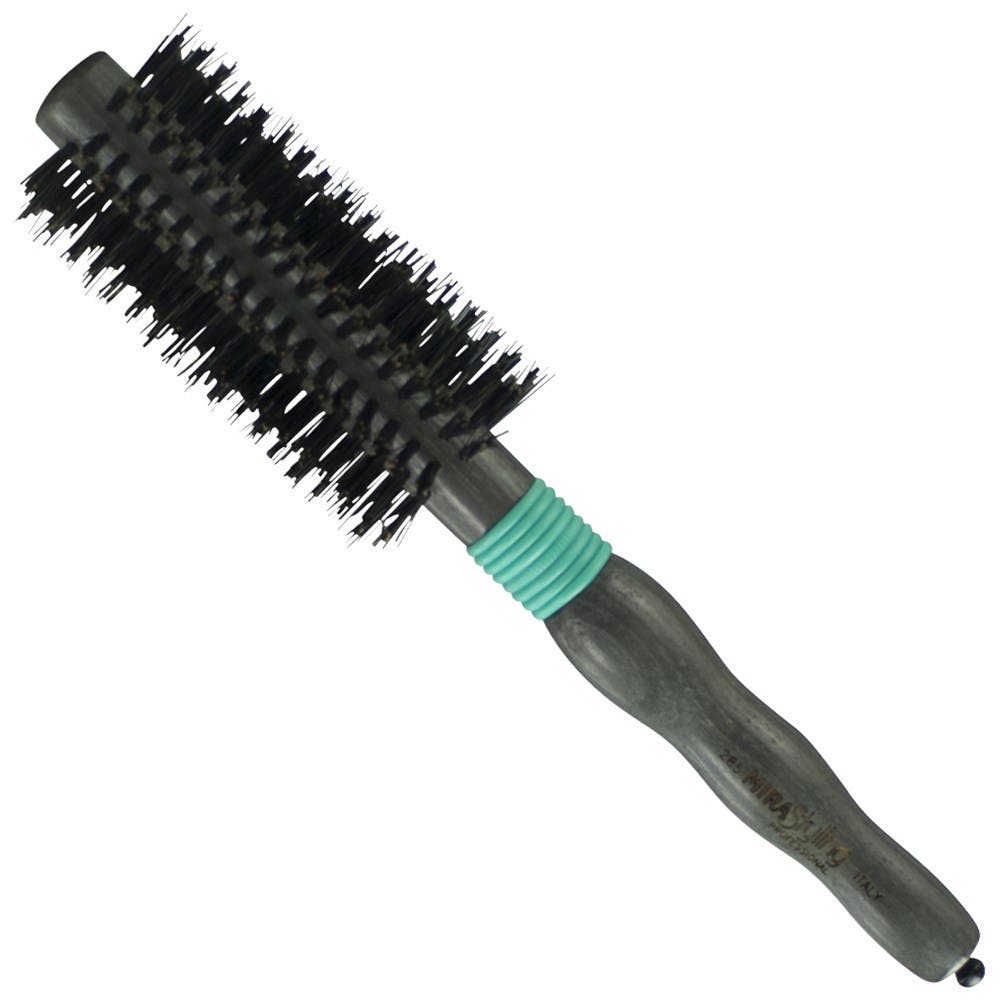 MIRA 285 Boar Bristle/Nylon Radial Professional Hair Brush - 50mm Green Ring